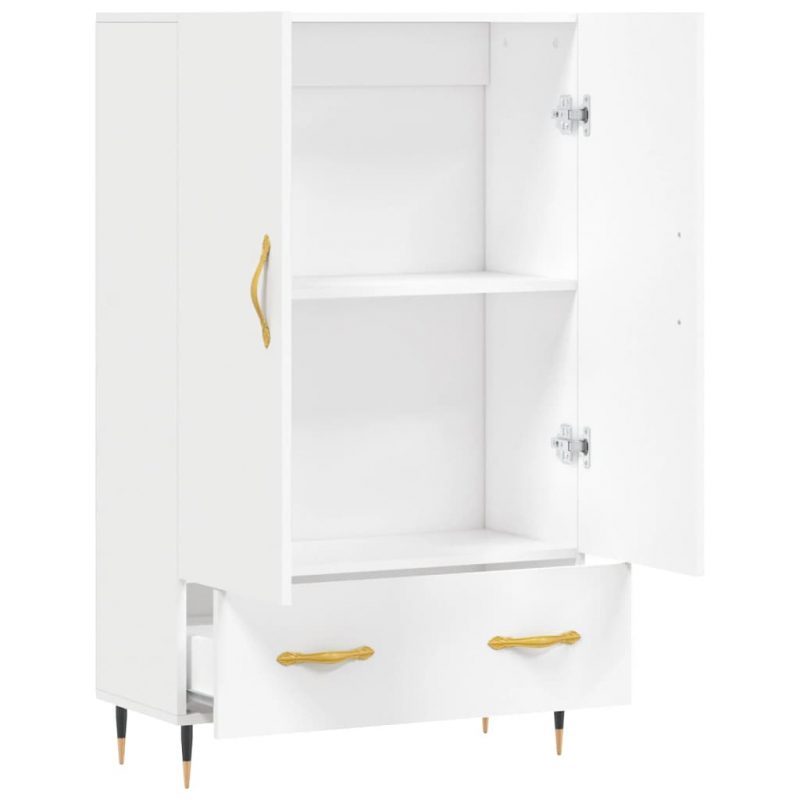 Highboard Weiß 69,5x31x115 cm Holzwerkstoff