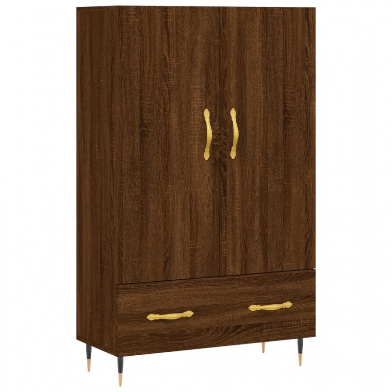 Highboard Braun Eichen-Optik 69,5x31x115 cm Holzwerkstoff