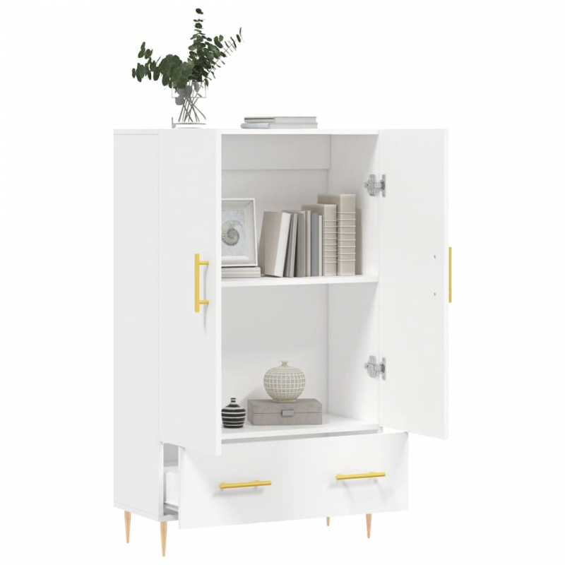 Highboard Weiß 69,5x31x115 cm Holzwerkstoff