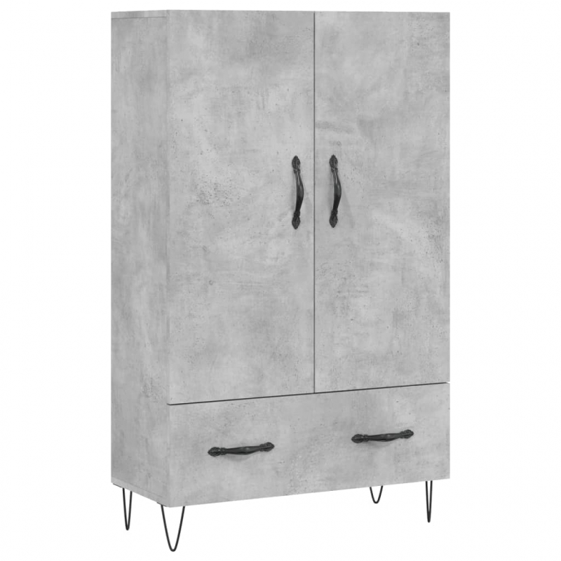Highboard Betongrau 69,5x31x115 cm Holzwerkstoff