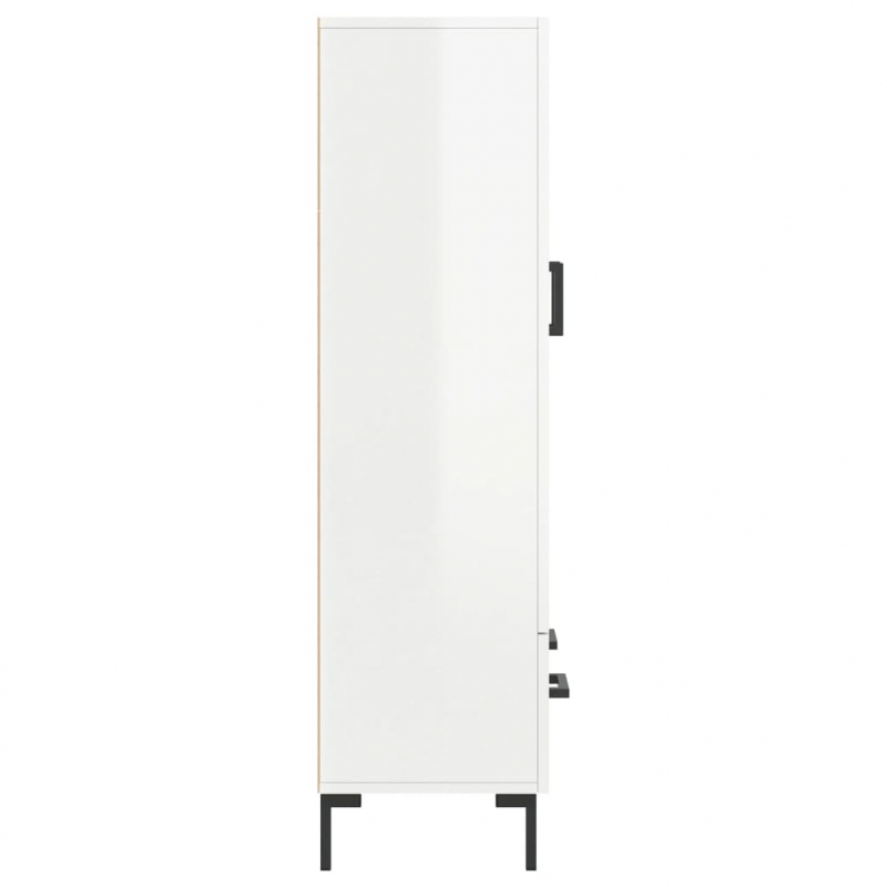 Highboard Hochglanz-Weiß 69,5x31x115 cm Holzwerkstoff