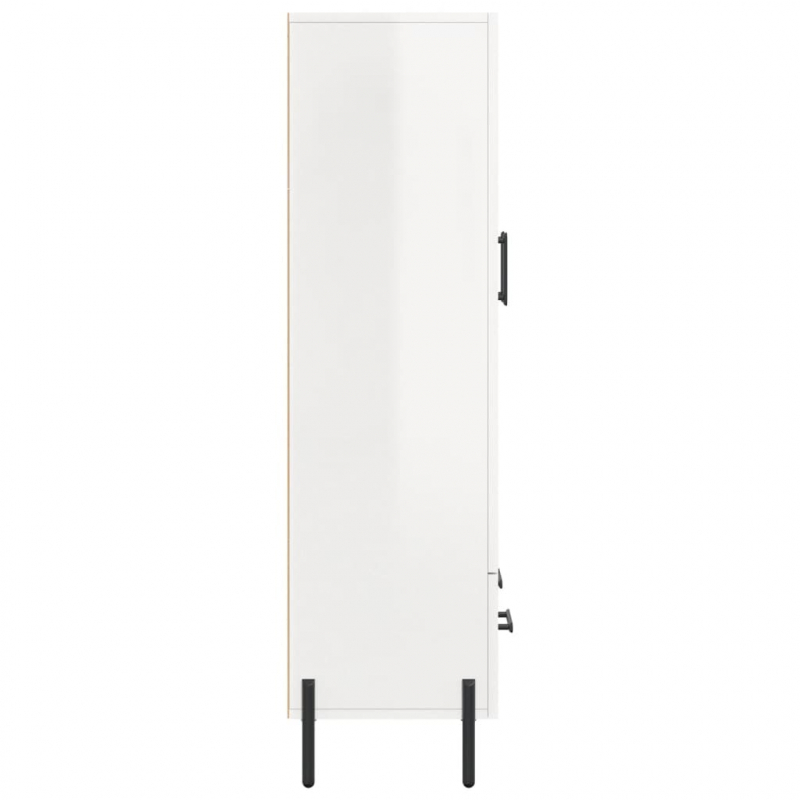 Highboard Hochglanz-Weiß 69,5x31x115 cm Holzwerkstoff