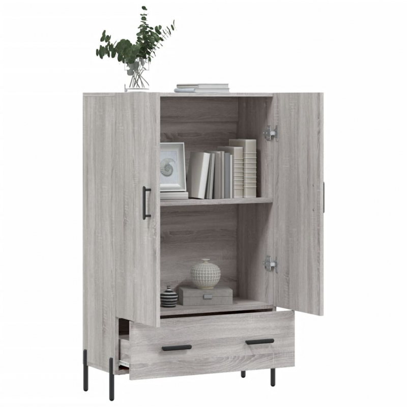 Highboard Grau Sonoma 69,5x31x115 cm Holzwerkstoff