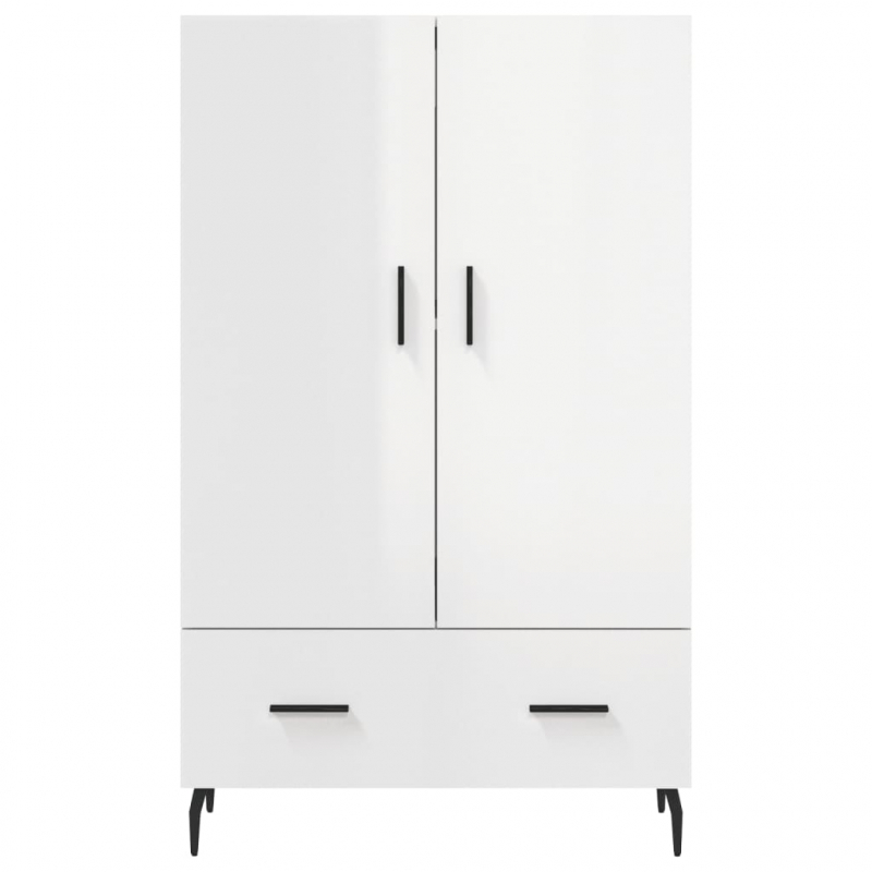 Highboard Hochglanz-Weiß 69,5x31x115 cm Holzwerkstoff