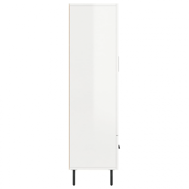 Highboard Hochglanz-Weiß 69,5x31x115 cm Holzwerkstoff