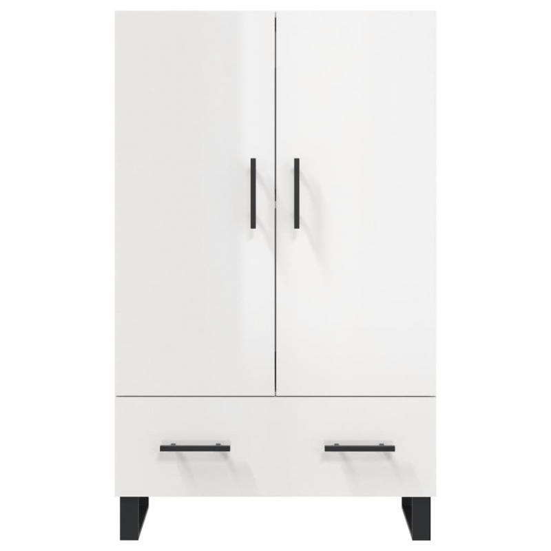Highboard Hochglanz-Weiß 69,5x31x115 cm Holzwerkstoff