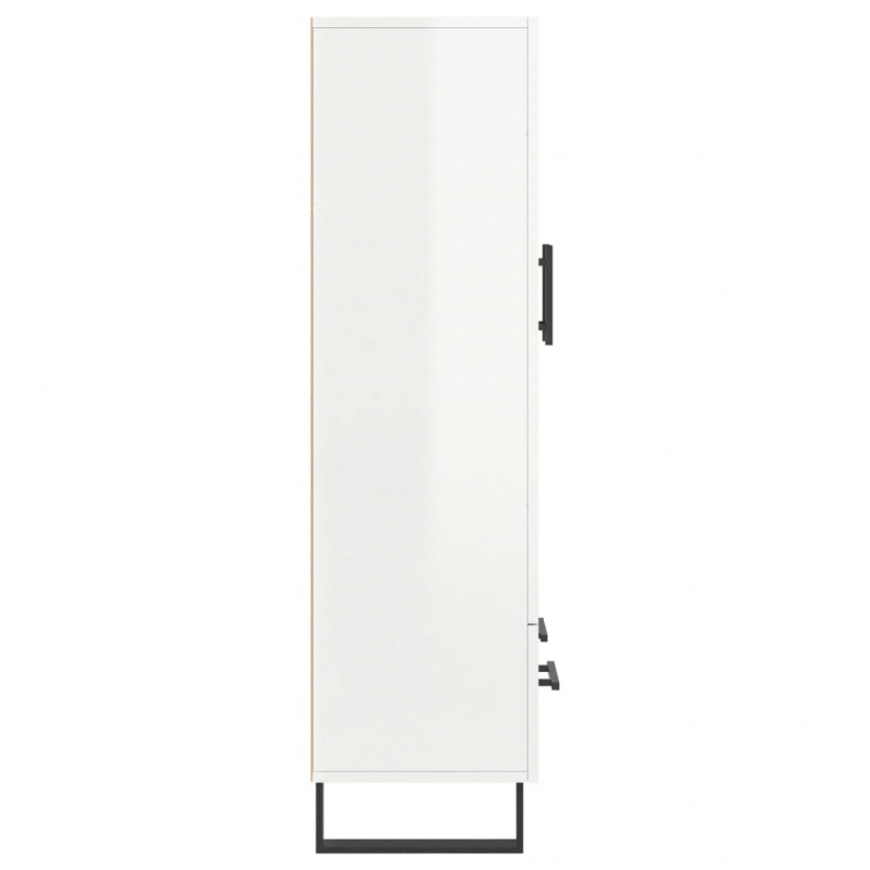 Highboard Hochglanz-Weiß 69,5x31x115 cm Holzwerkstoff