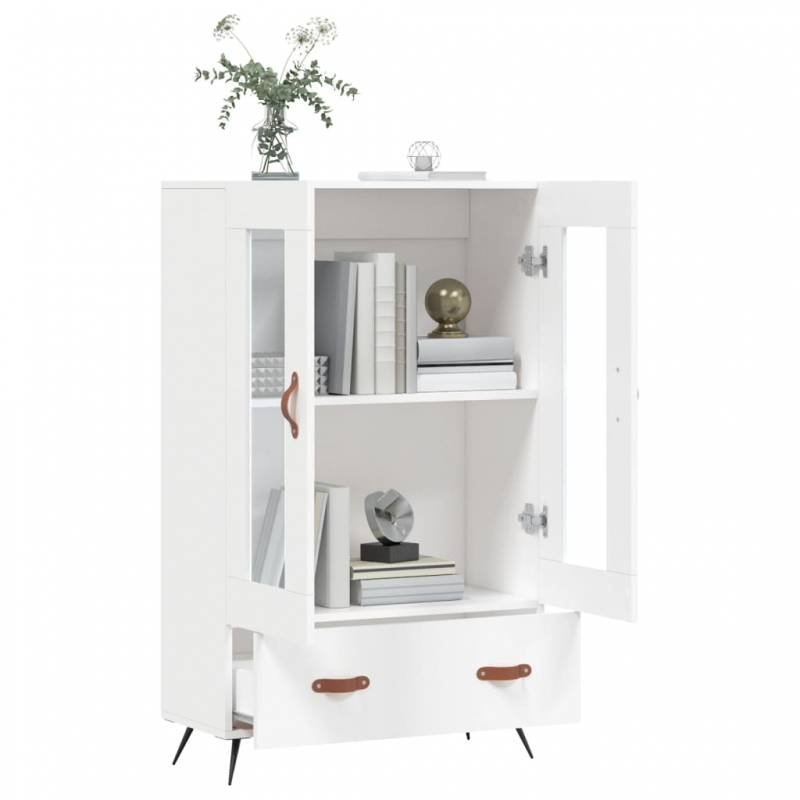 Highboard Weiß 69,5x31x115 cm Holzwerkstoff
