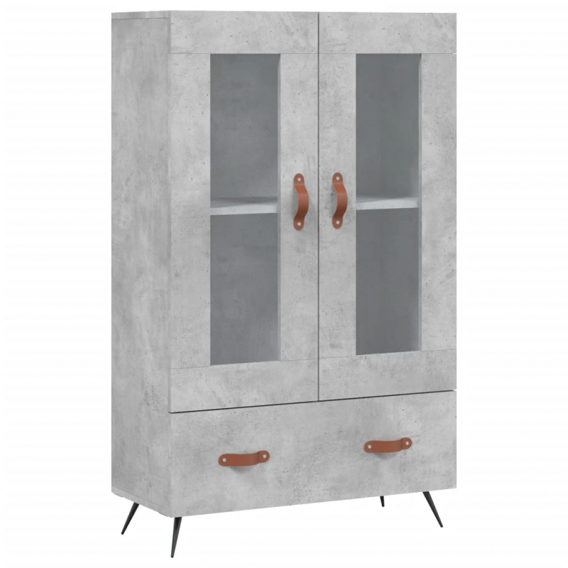 Highboard Betongrau 69,5x31x115 cm Holzwerkstoff
