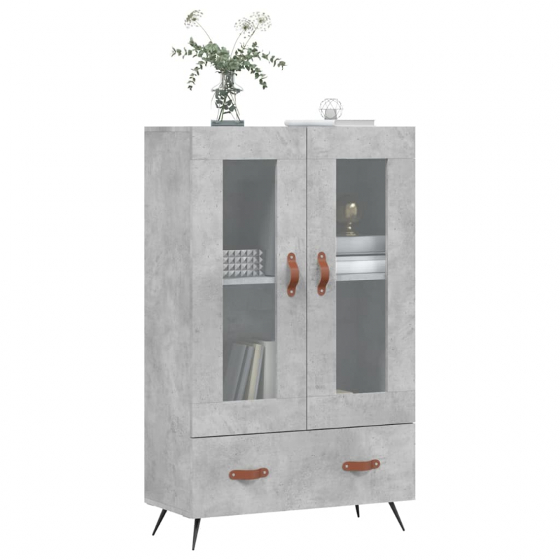 Highboard Betongrau 69,5x31x115 cm Holzwerkstoff