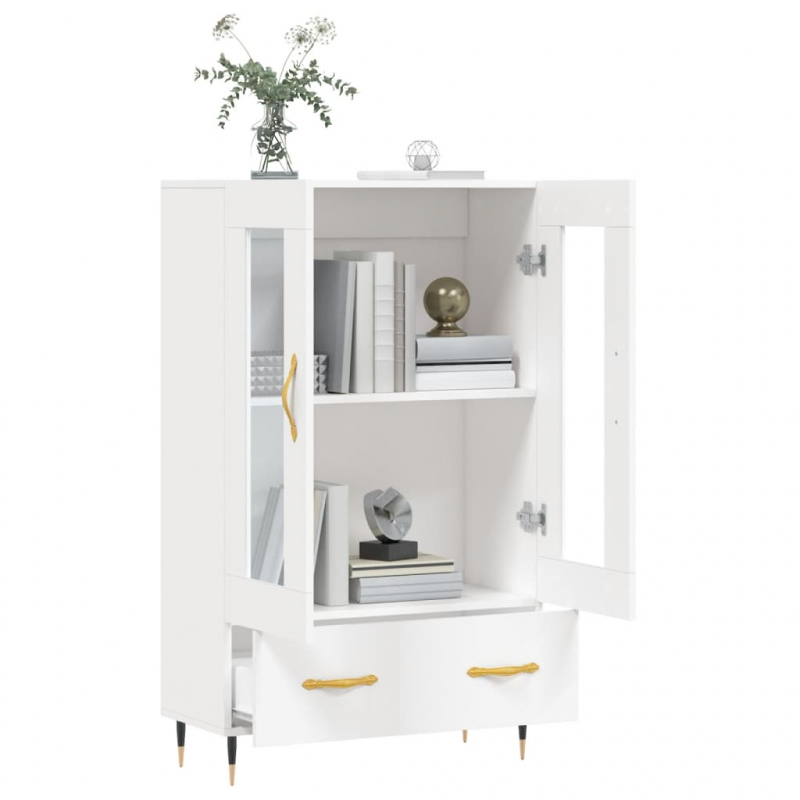 Highboard Weiß 69,5x31x115 cm Holzwerkstoff