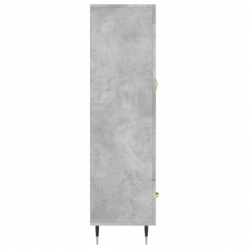 Highboard Betongrau 69,5x31x115 cm Holzwerkstoff