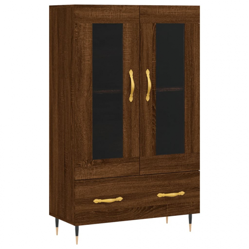 Highboard Braun Eichen-Optik 69,5x31x115 cm Holzwerkstoff