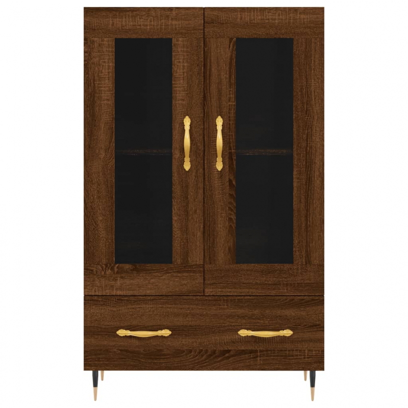 Highboard Braun Eichen-Optik 69,5x31x115 cm Holzwerkstoff