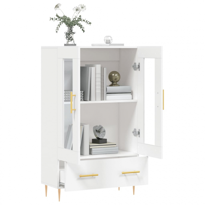 Highboard Weiß 69,5x31x115 cm Holzwerkstoff
