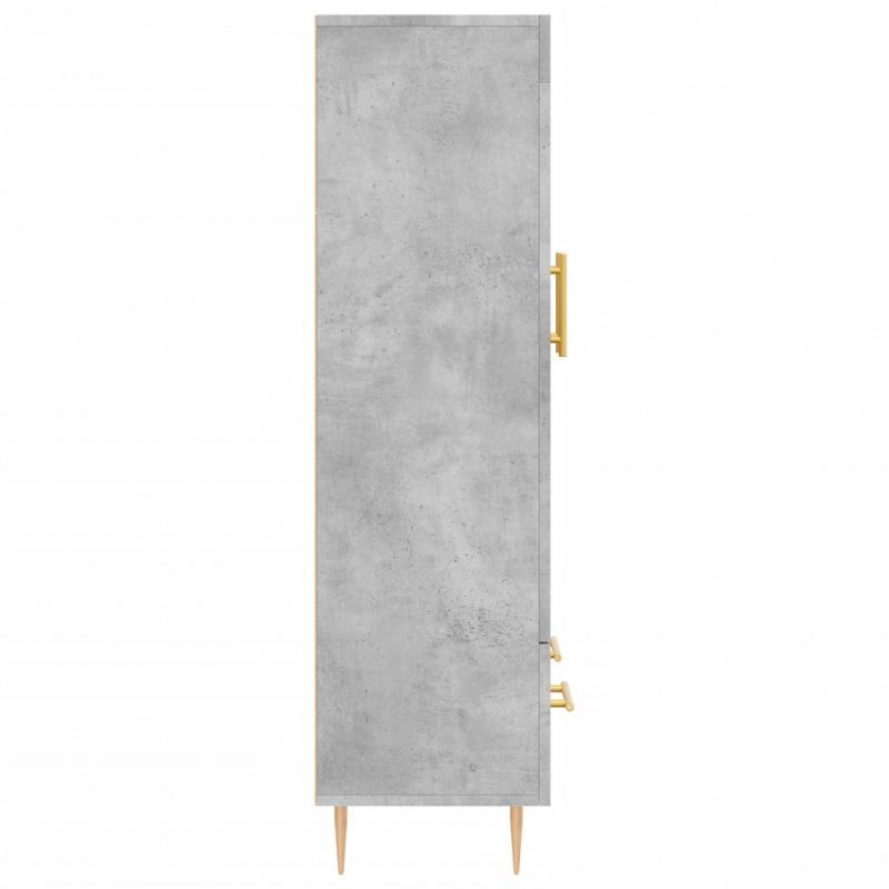 Highboard Betongrau 69,5x31x115 cm Holzwerkstoff