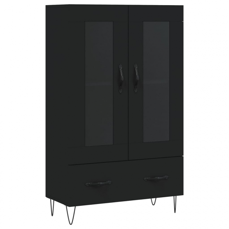 Highboard Schwarz 69,5x31x115 cm Holzwerkstoff