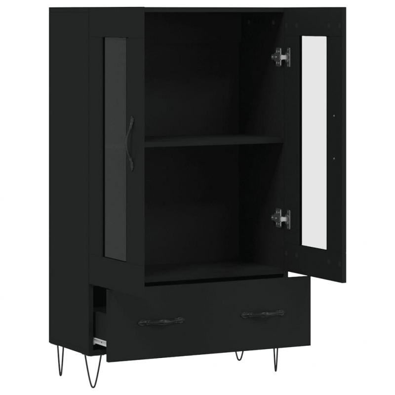 Highboard Schwarz 69,5x31x115 cm Holzwerkstoff