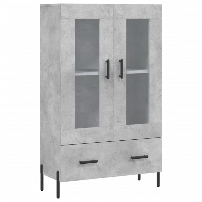 Highboard Betongrau 69,5x31x115 cm Holzwerkstoff