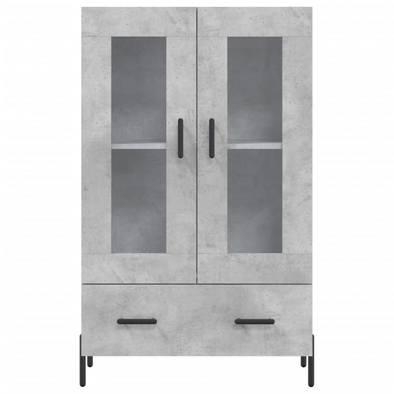 Highboard Betongrau 69,5x31x115 cm Holzwerkstoff