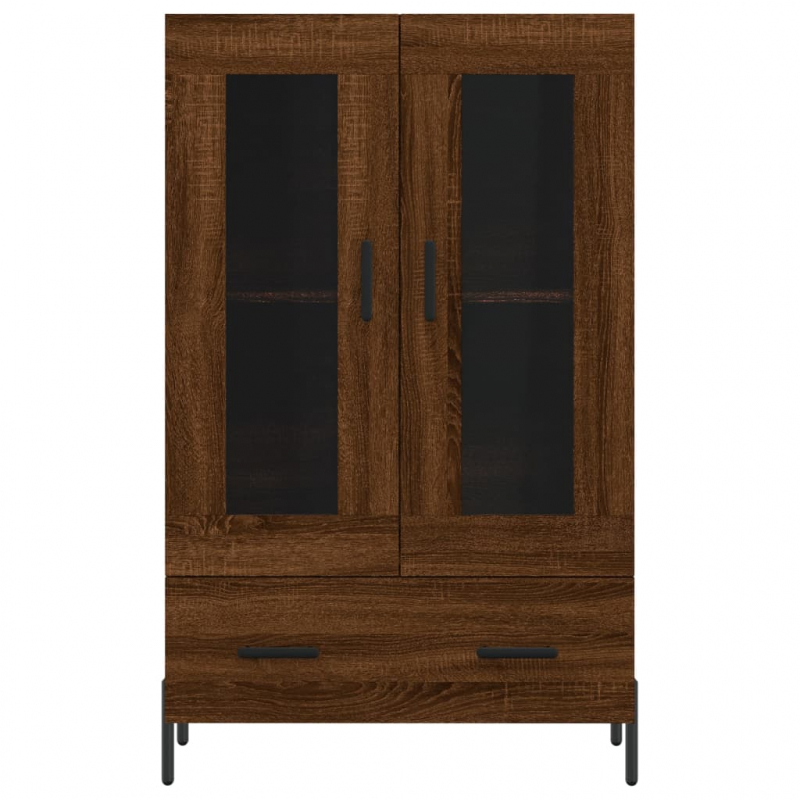 Highboard Braun Eichen-Optik 69,5x31x115 cm Holzwerkstoff
