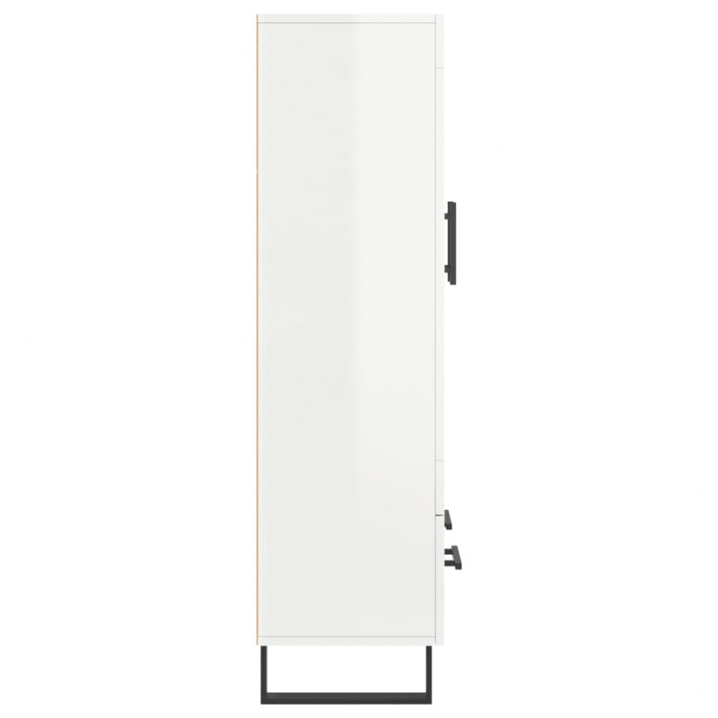 Highboard Hochglanz-Weiß 69,5x31x115 cm Holzwerkstoff