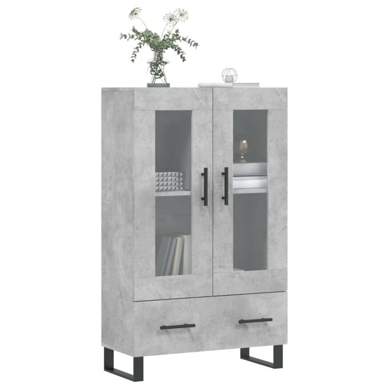 Highboard Betongrau 69,5x31x115 cm Holzwerkstoff