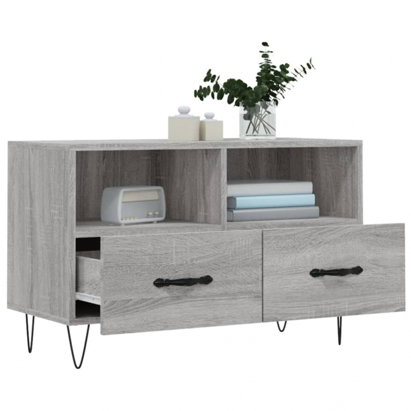 TV-Schrank Grau Sonoma 80x36x50 cm Holzwerkstoff