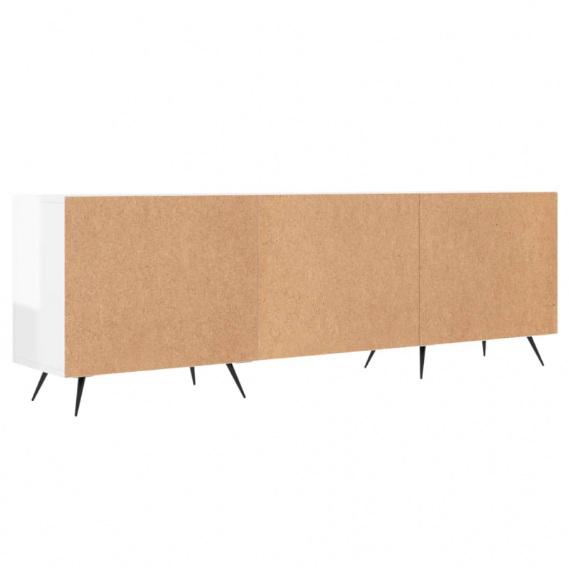 TV-Schrank Hochglanz-Weiß 150x30x50 cm Holzwerkstoff