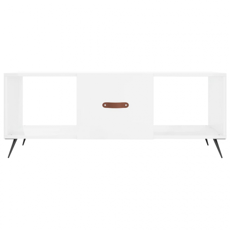 Couchtisch Hochglanz-Weiß 102x50x40 cm Holzwerkstoff