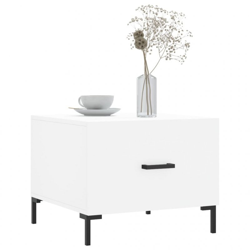 Couchtisch Weiß 50x50x40 cm Holzwerkstoff