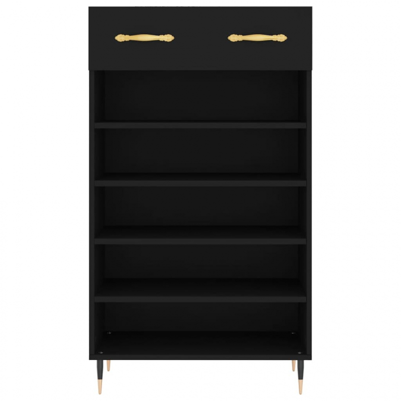 Schuhschrank Schwarz 60x35x105 cm Holzwerkstoff