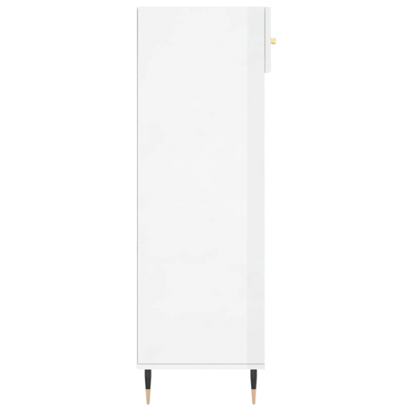 Schuhschrank Hochglanz-Weiß 60x35x105 cm Holzwerkstoff