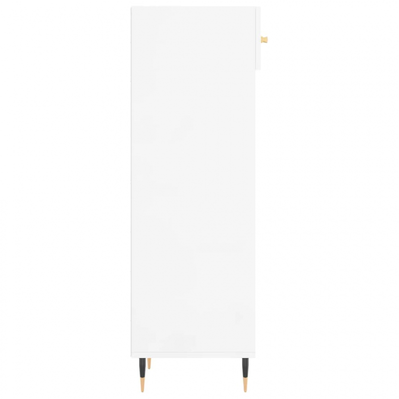 Schuhschrank Hochglanz-Weiß 30x35x105 cm Holzwerkstoff