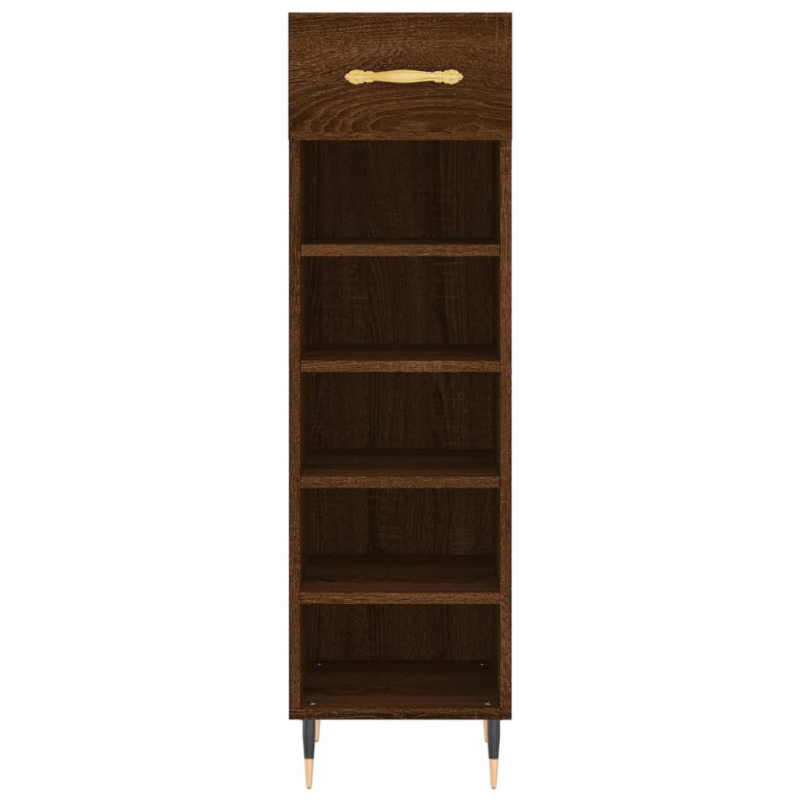 Schuhschrank Braun Eichen-Optik 30x35x105 cm Holzwerkstoff