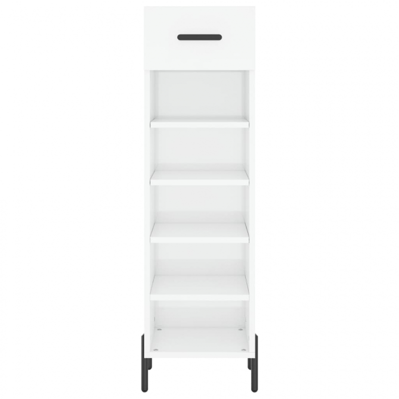 Schuhschrank Hochglanz-Weiß 30x35x105 cm Holzwerkstoff