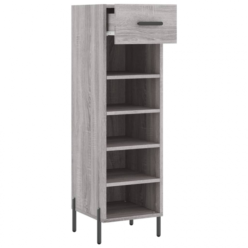 Schuhschrank Grau Sonoma 30x35x105 cm Holzwerkstoff