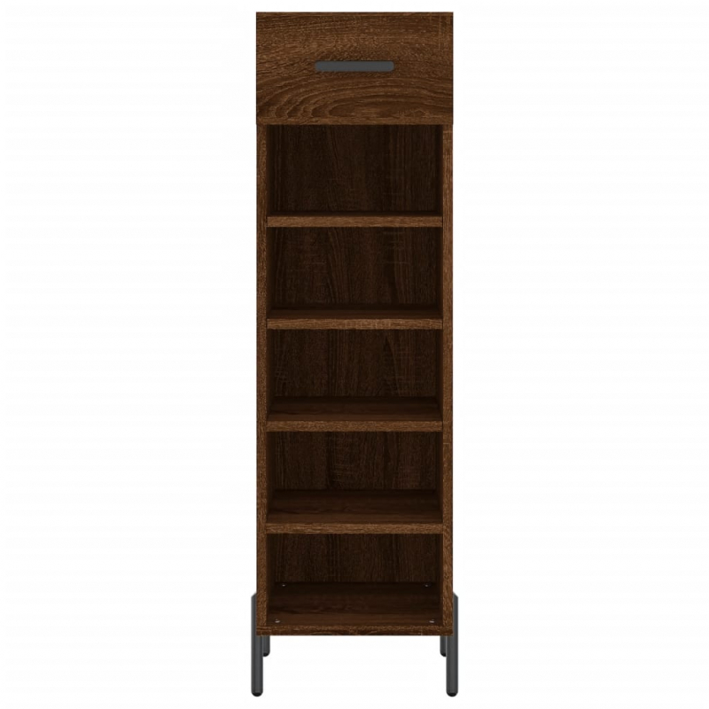 Schuhschrank Braun Eichen-Optik 30x35x105 cm Holzwerkstoff