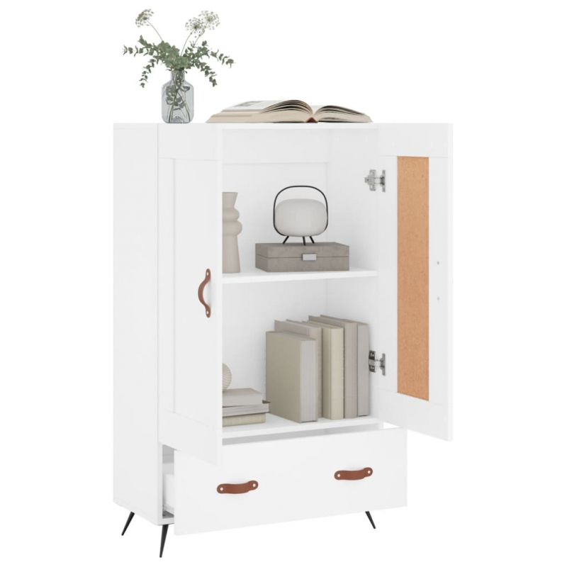 Highboard Weiß 69,5x31x115 cm Holzwerkstoff