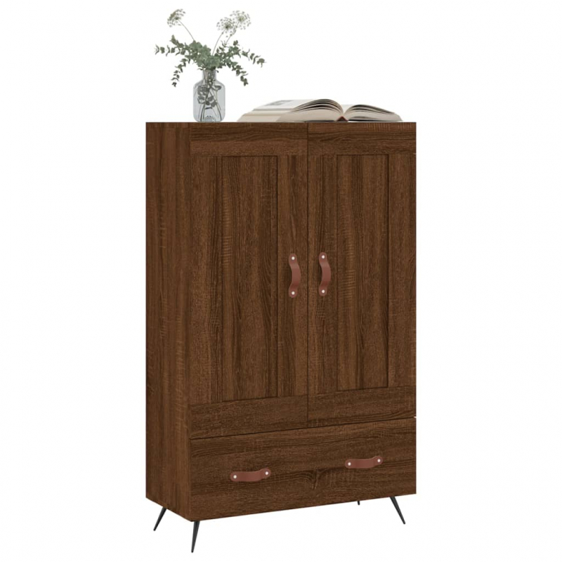 Highboard Braun Eichen-Optik 69,5x31x115 cm Holzwerkstoff