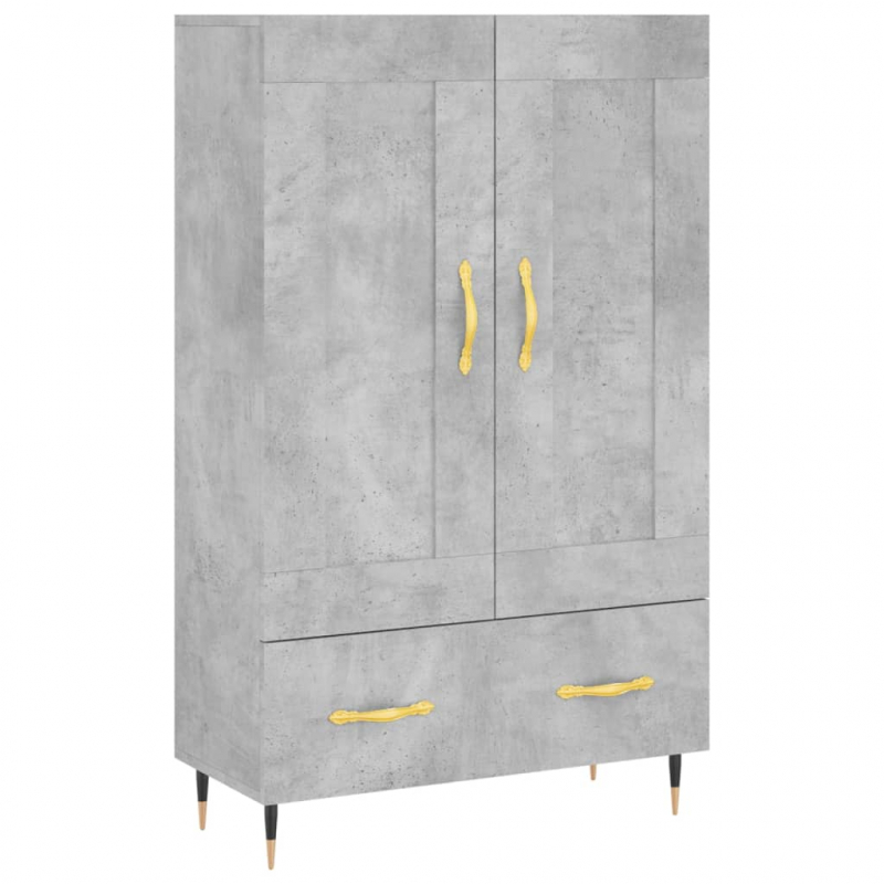 Highboard Betongrau 69,5x31x115 cm Holzwerkstoff