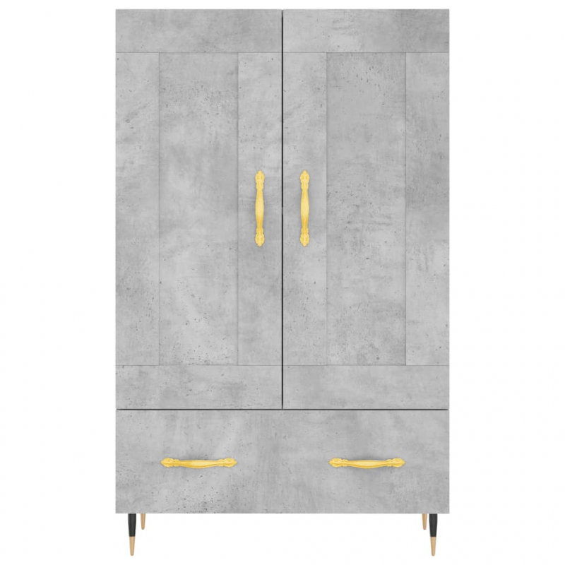 Highboard Betongrau 69,5x31x115 cm Holzwerkstoff