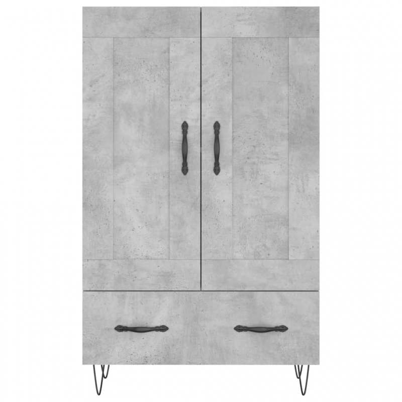 Highboard Betongrau 69,5x31x115 cm Holzwerkstoff