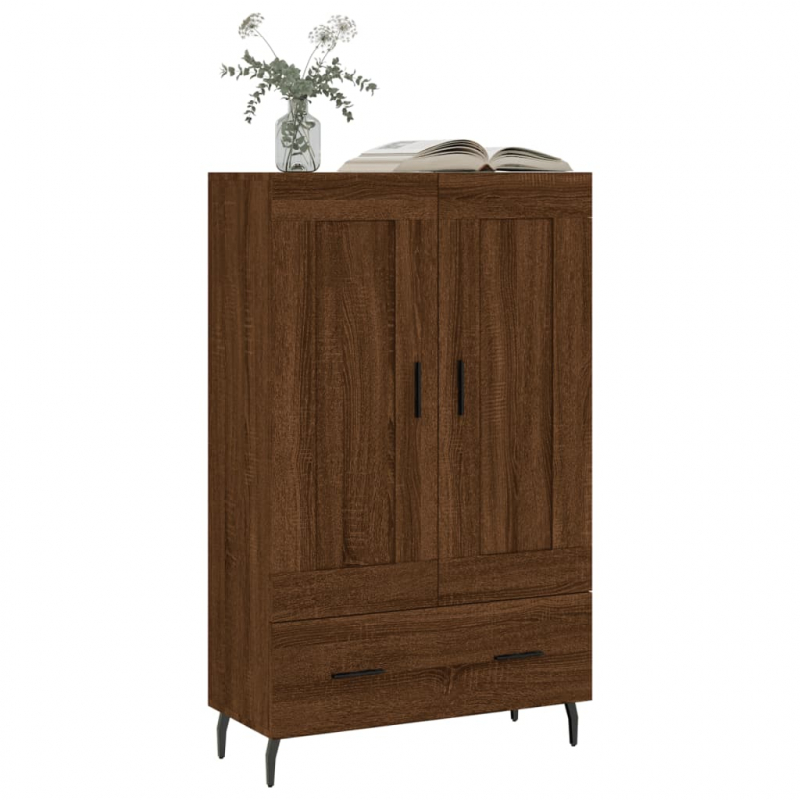Highboard Braun Eichen-Optik 69,5x31x115 cm Holzwerkstoff