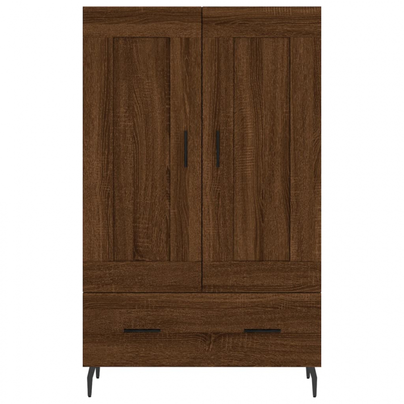 Highboard Braun Eichen-Optik 69,5x31x115 cm Holzwerkstoff