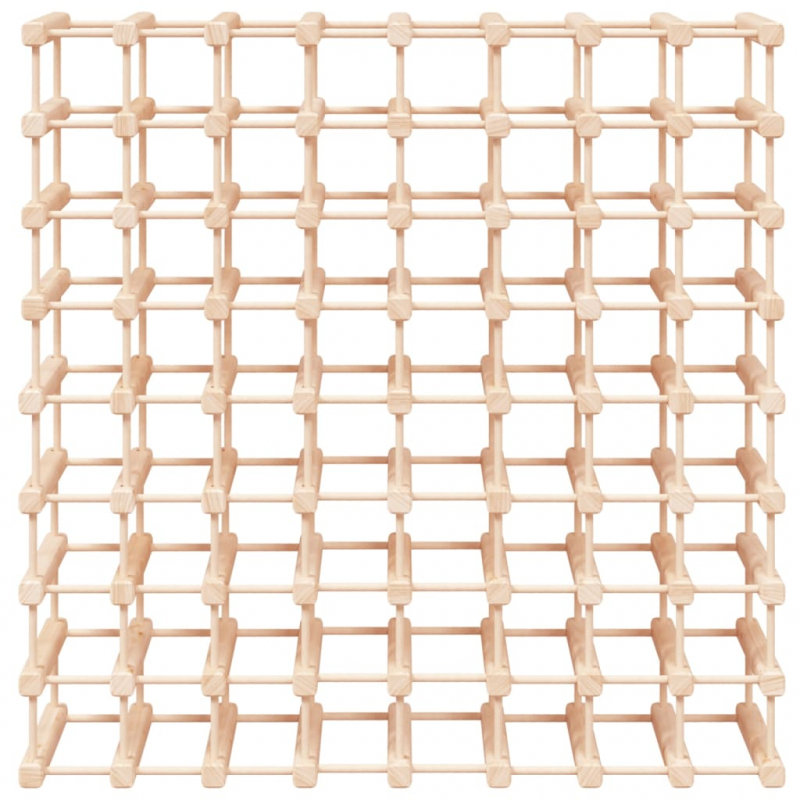 Weinregal für 72 Flaschen 90,5x23x90,5 cm Massivholz Kiefer