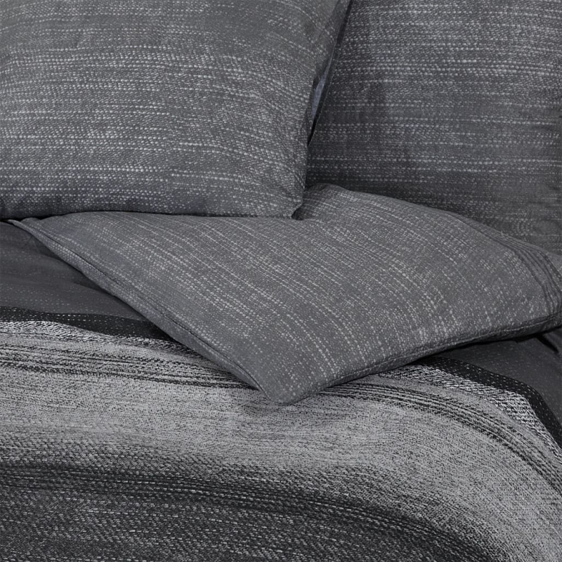Bettwäsche-Set Dunkelgrau 260x220 cm Baumwolle