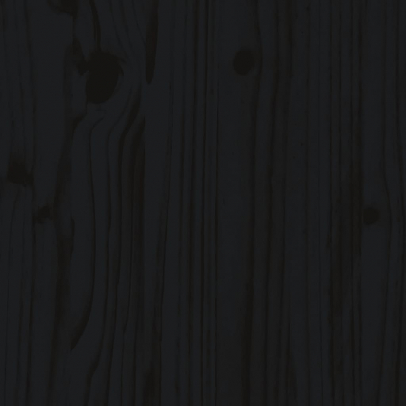Hochbeet Latten-Design Schwarz 200x30x30 cm Massivholz Kiefer