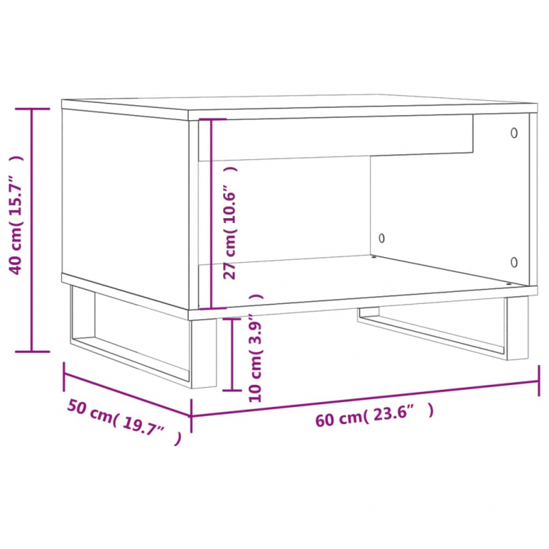 Couchtisch Sonoma-Eiche 60x50x40 cm Holzwerkstoff