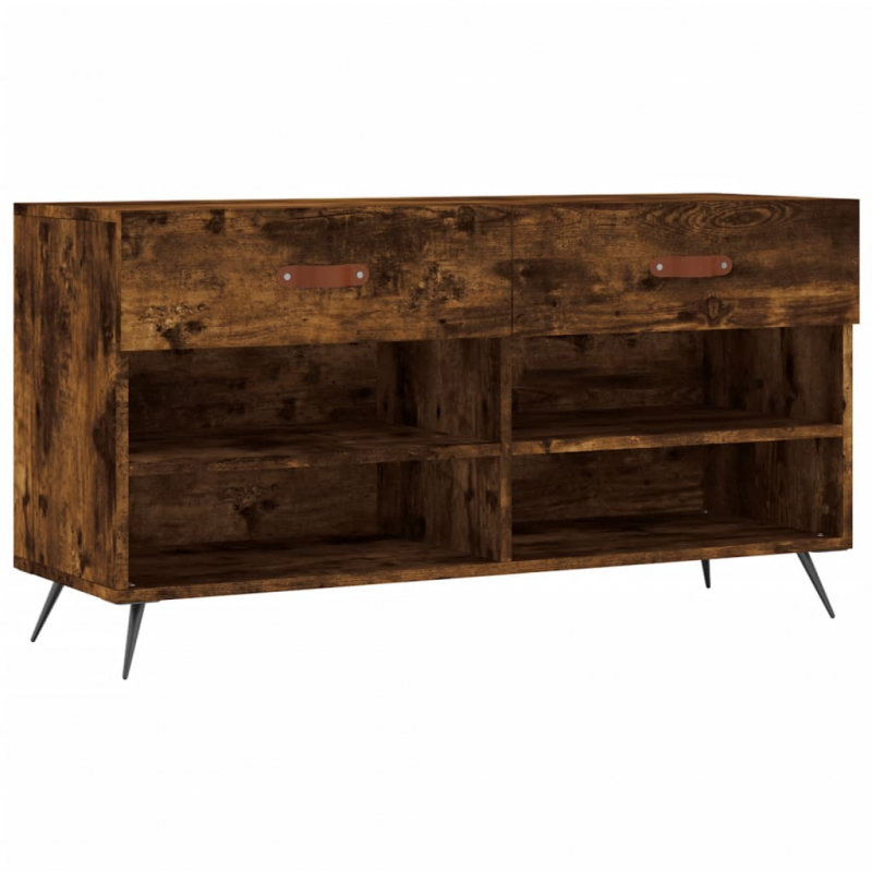 Schuhbank Räuchereiche 102x35x55 cm Holzwerkstoff